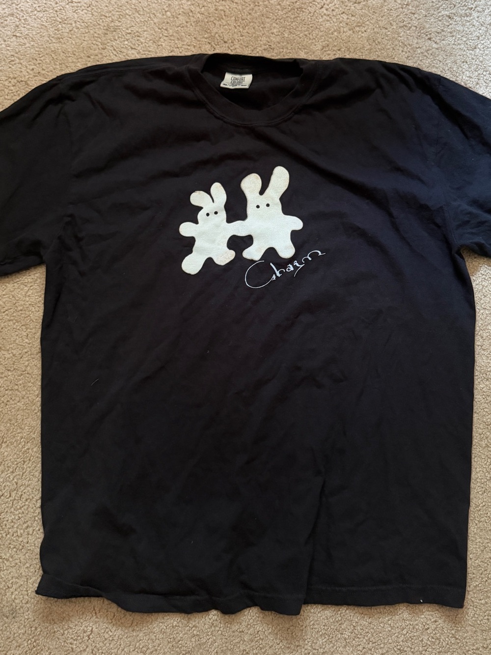 Clairo Charm Bunnies Merch Black T Shirt
